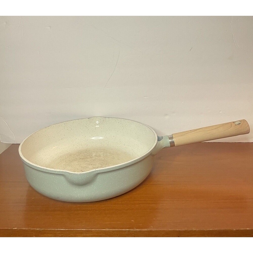 Master Class Premium Cookware Large Frying Pan Blue, Speckled Ceramic Lining 11”